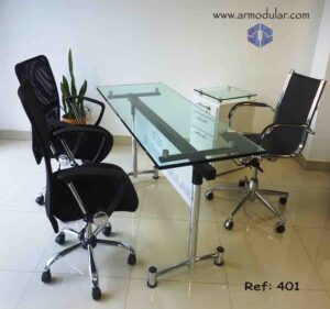 Escritorio ejecutivo en vidrio Ref. 401